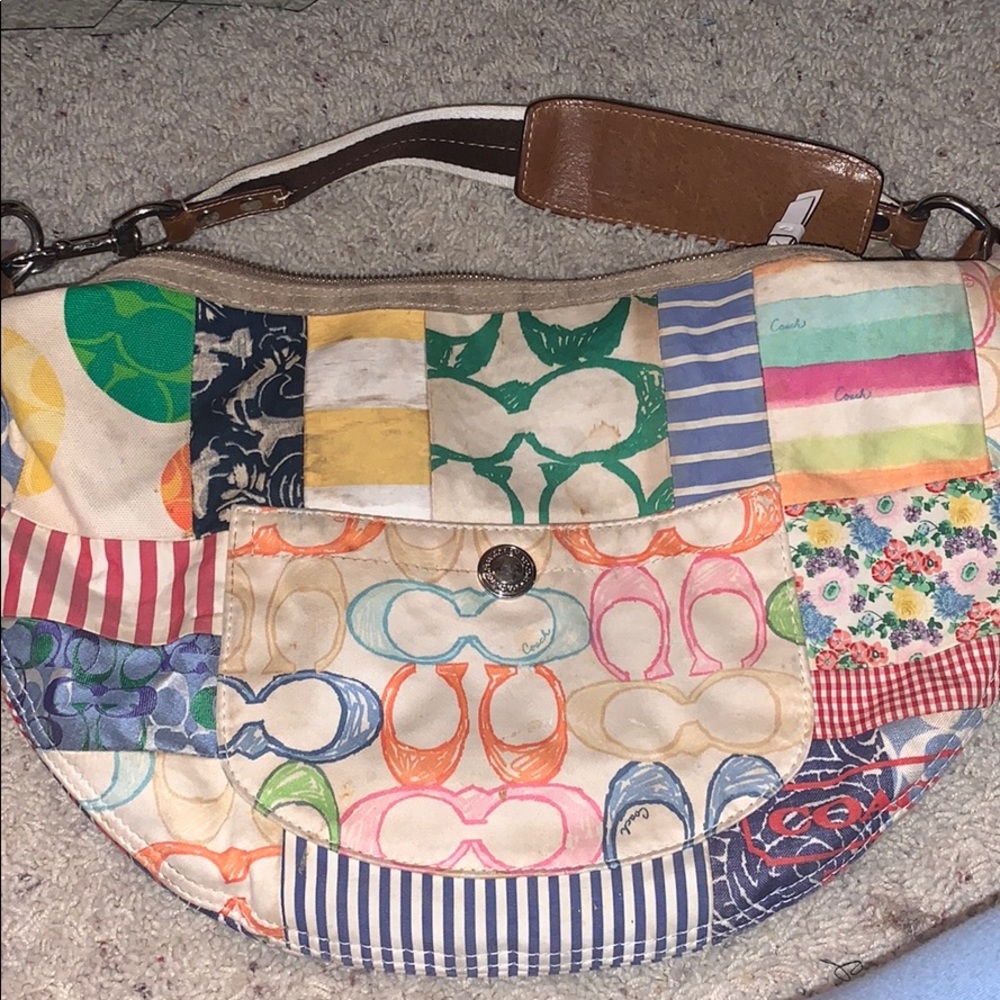 Colorful patched purse